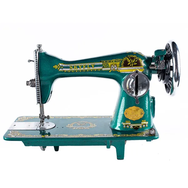 SKYFLY JA2-1 old fashioned traditional low price cheap black green yellow domestic household sewing machine