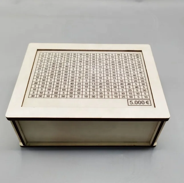 Factory Hot Selling Household creative Wooden Counter Piggy Bank 5000 USD  kid Money Box with Counter