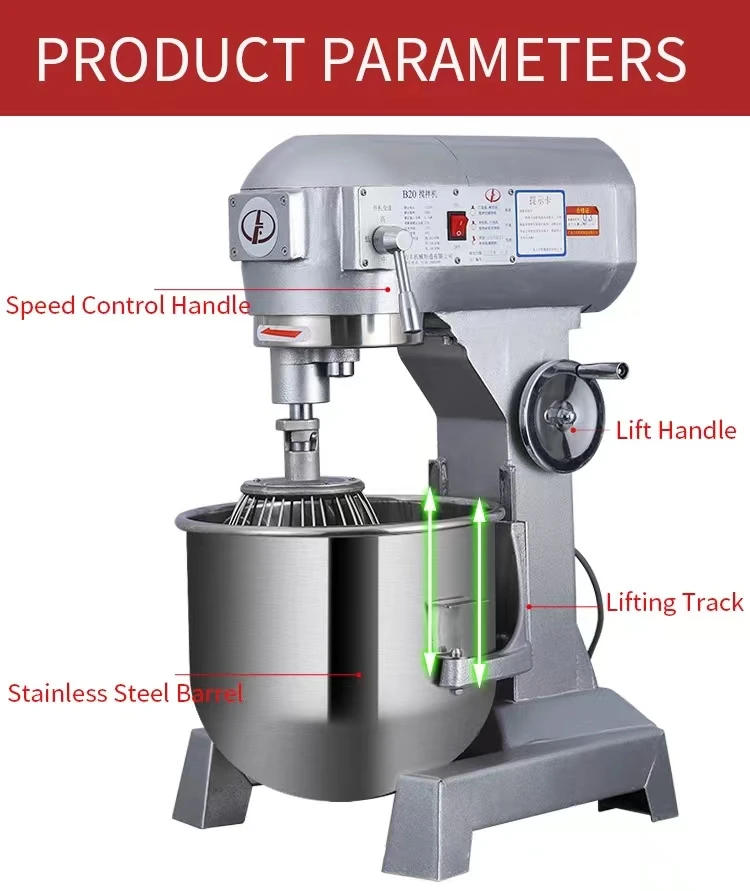 Commercial Kitchen Baking Equipment Vertical Electric Stand Mixer Planetary 40L Food Mixer For Restaurant Cake Shop