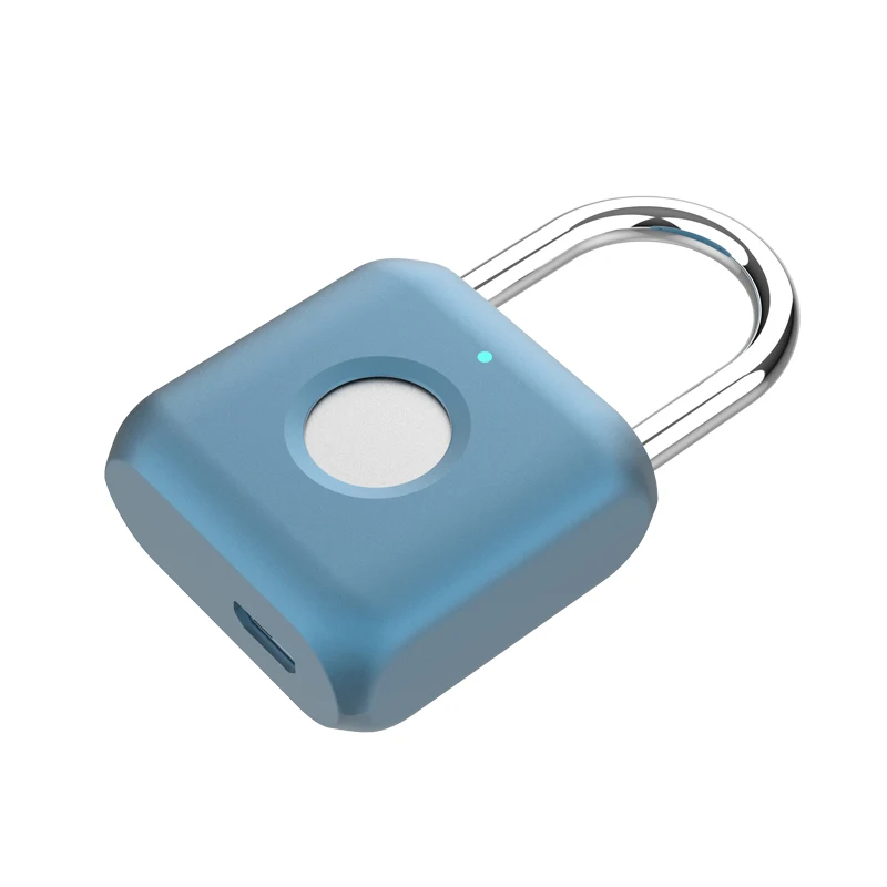 Mini Smart Finger Print Pad Locks Usb Rechargeable Smart Keyless Fingerprint Padlock