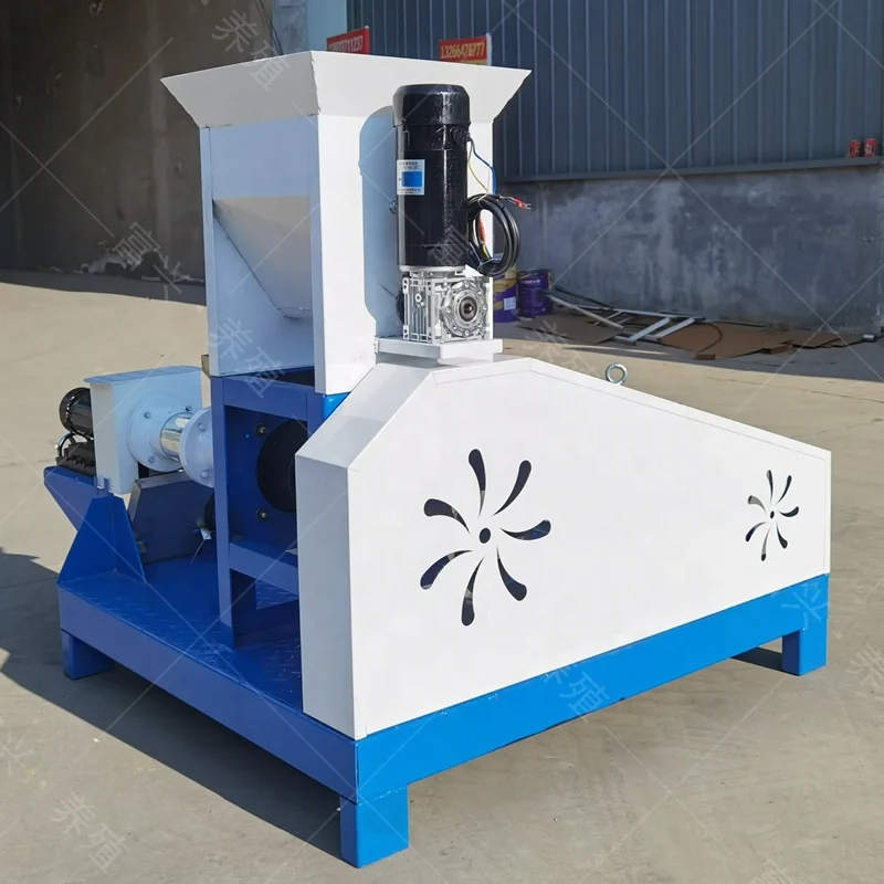 Tilapia feed pellet extruder dog food making pellet machine single screw extruder