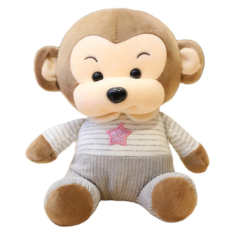 2023 New Cute Monkey Plush Toy Cartoon Stuffed Monkey Dolls For Kids Gifts