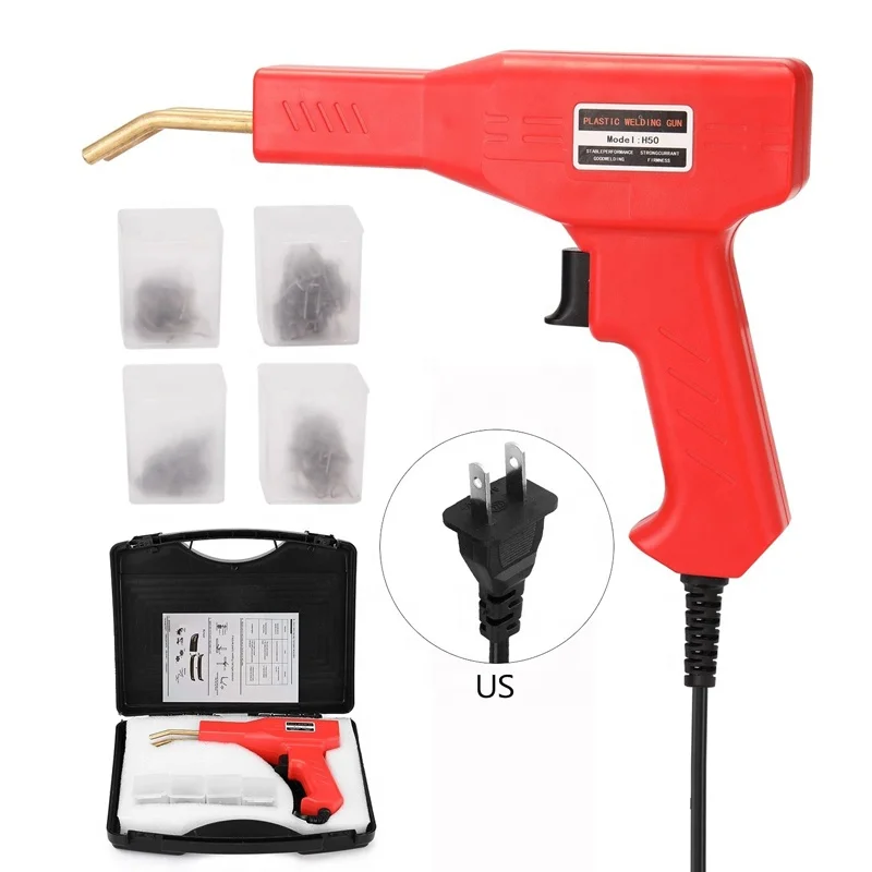 50W Hot Stapler Welder Gun Car Bumper Plastic PVC Repair  Crack Welder Tools