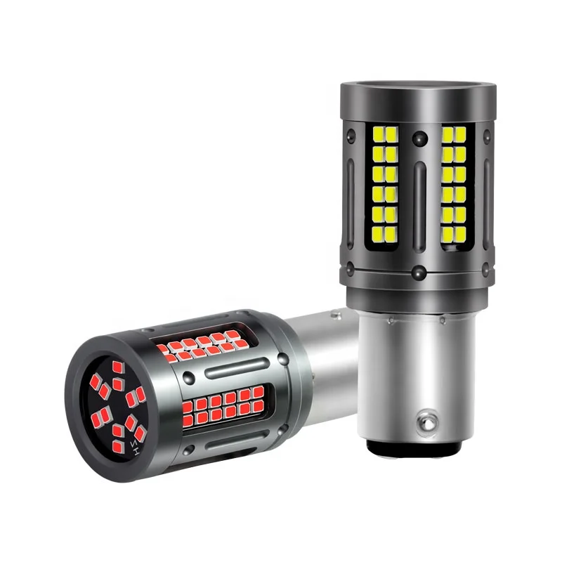 Светодиодная лампа BA15S P21W 2016 84SMD BAU15S PY21W CANBUS для сигналов поворота тормозной сигнал 1156 светодиодная