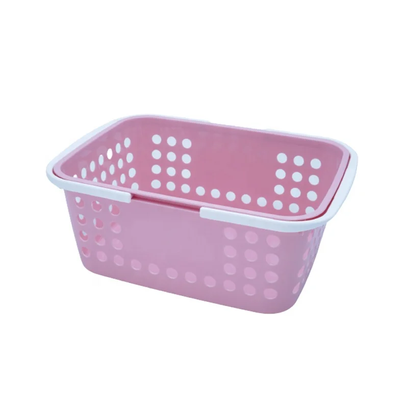 [msmx]Supermarket Chains Black Shopping Plastic Basket Handle Plastic Baskets