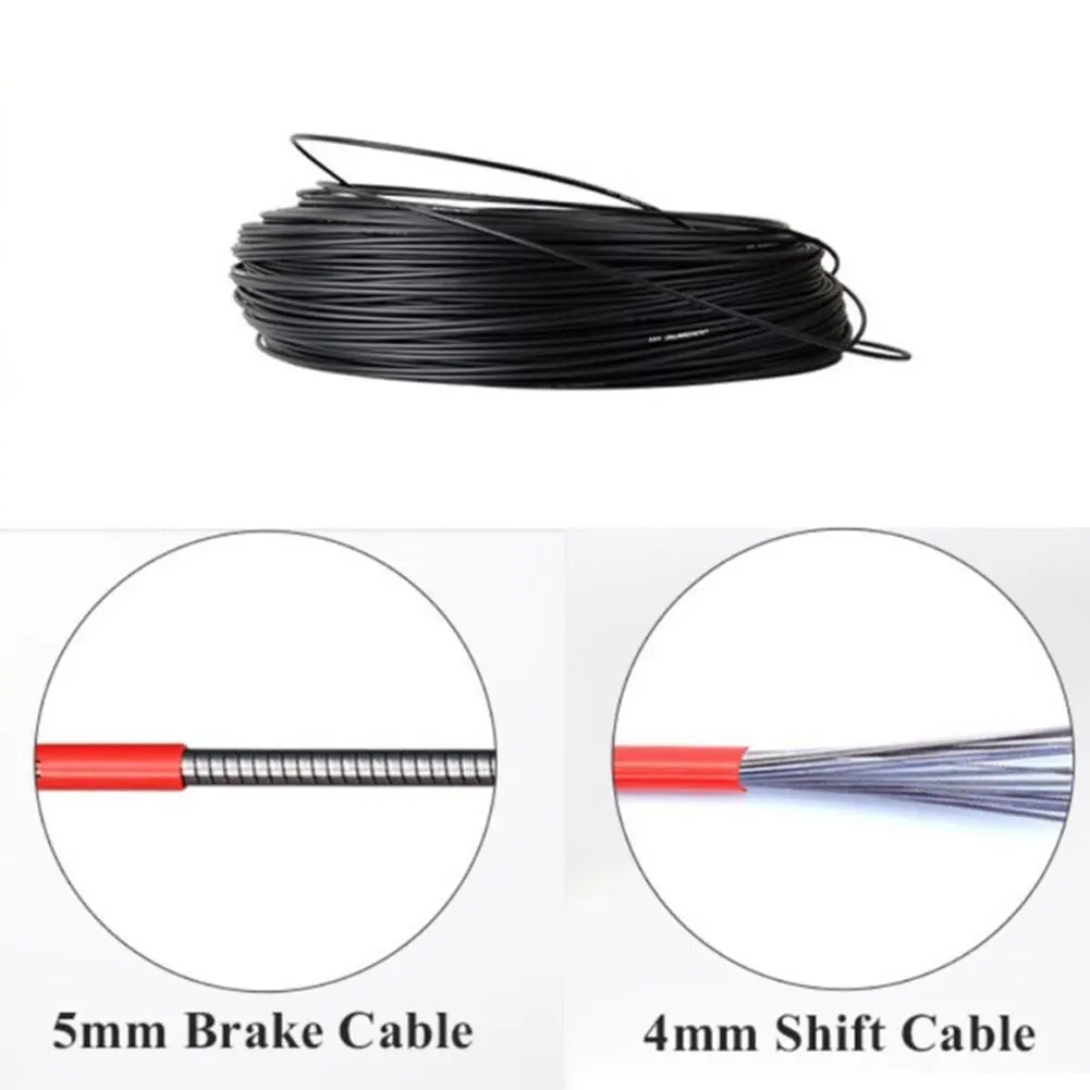 4m 5mm Bicycle Brake Cable Mountain Bike Shift Housing Derailleur Bicycle Cables Weaving Line Pipe Tube Shifting Wire
