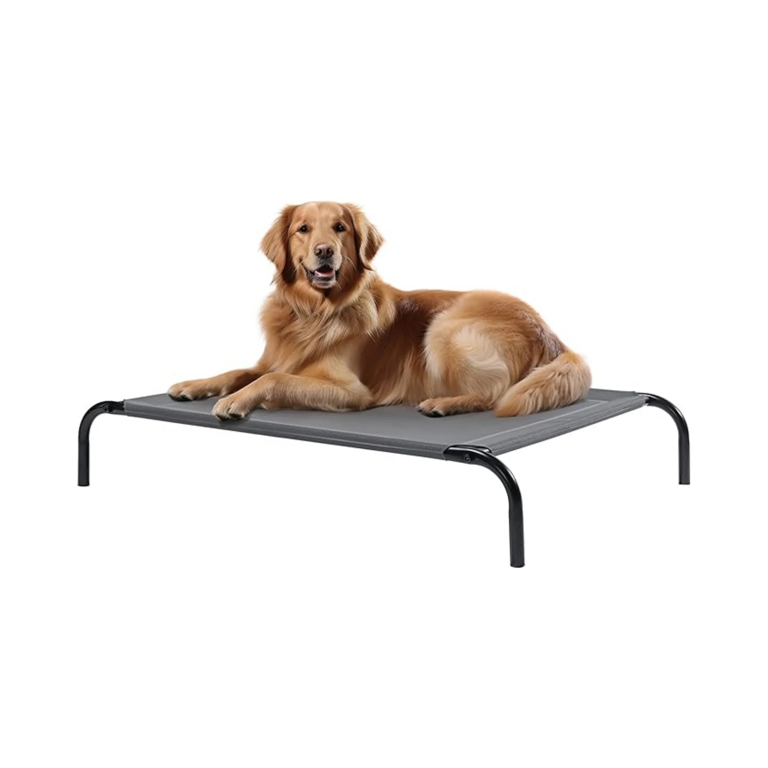Star Pets Resin Wicker Elevated Pet Bed Orthopedic Robot Yellow Triangle Design Free Samples Made Foam and Polyester Materials