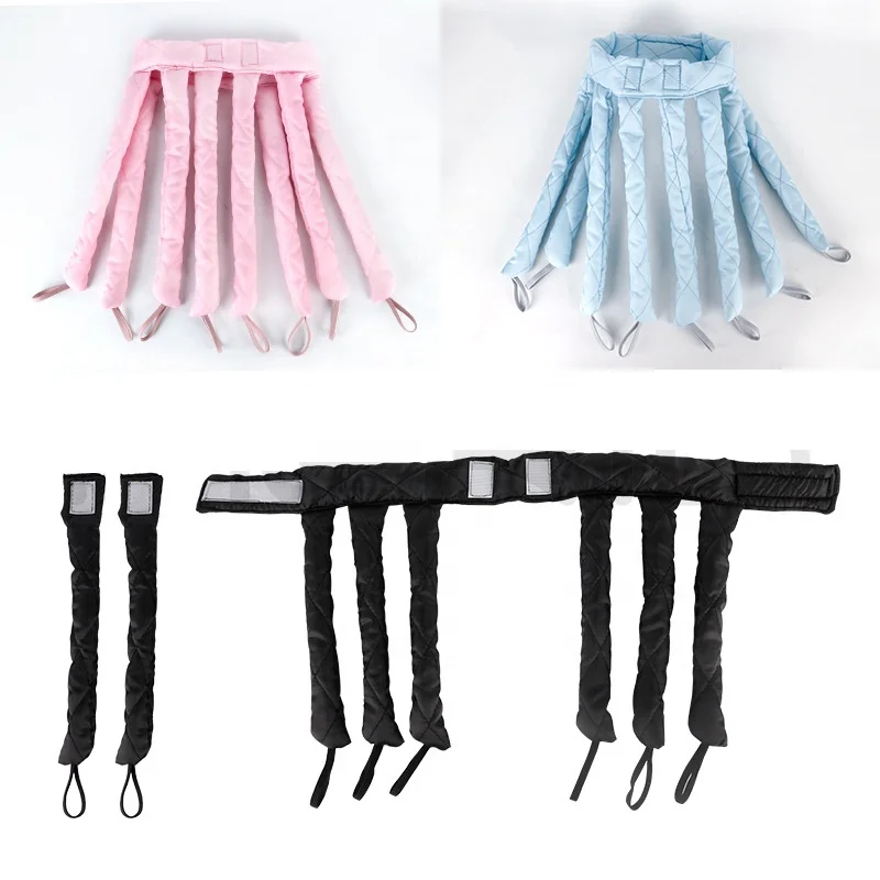 2022 New Arrival heatless curling rod headband Silk sleeping Hair Roller Wave Hair Curls with scrunchies silk Hair Curler