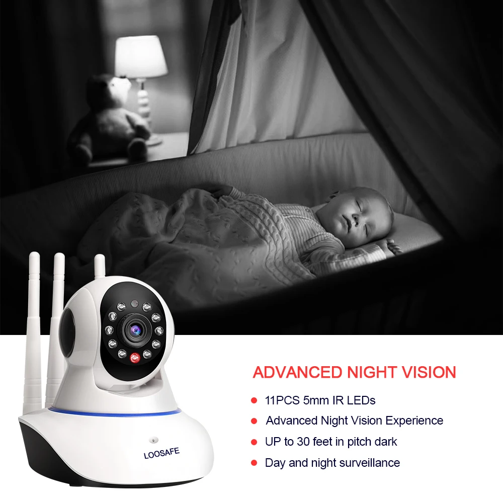  Loosafe хорошее качество 720P V380 беспроводная IP-камера ночного видения с приложением для умного дома камера видеонаблюдения