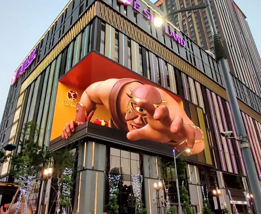 90 Degree Wall-Mounted 3D Billboard Outdoor LED Display Corner Building Advertising Screen Signboard for Shopping Malls
