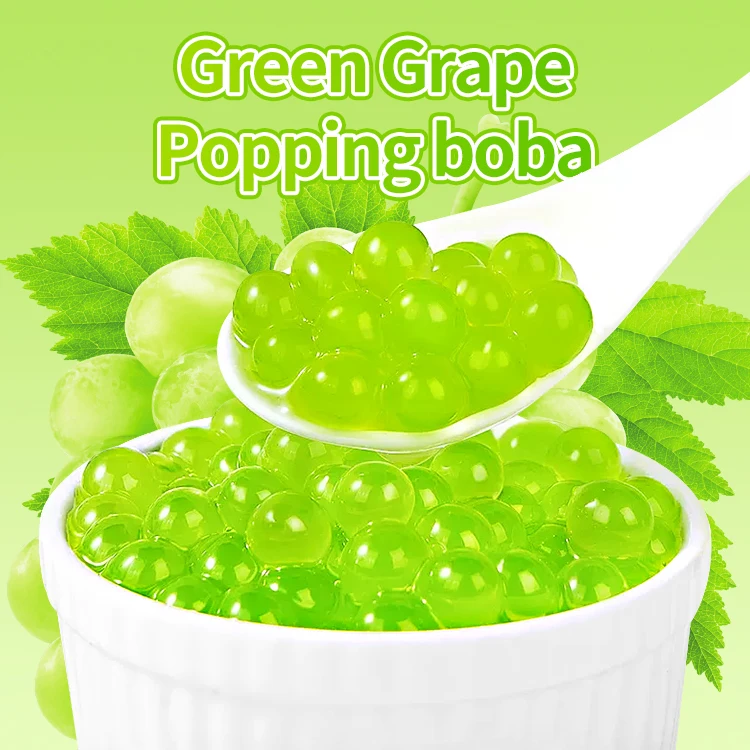 3kg Explosion green grapes Juicy popping boba Sodium Alginate for Tea Cakes Desserts