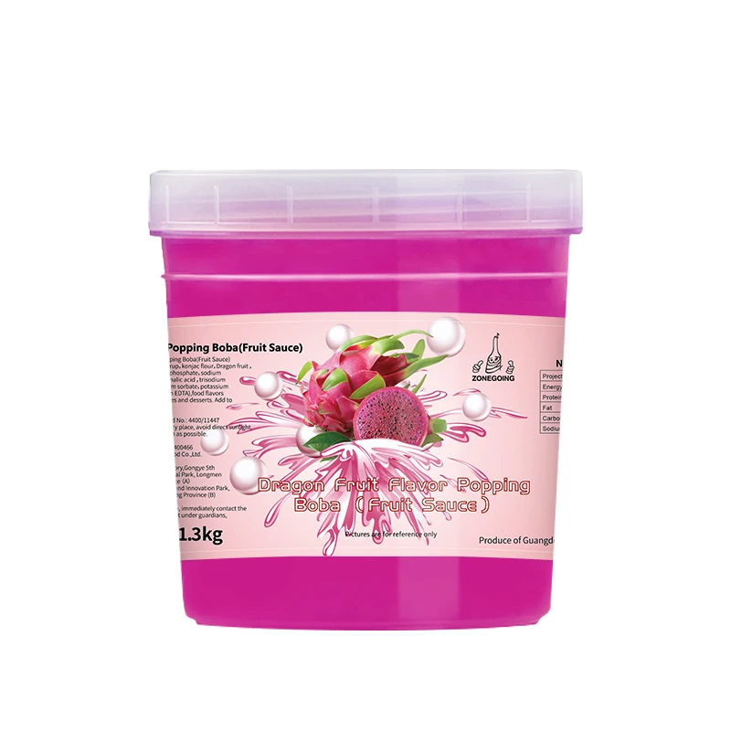Высококачественное желе boba с ароматом фруктов дракона 1 3 кг для напитков и десертов пузырьковым чаем