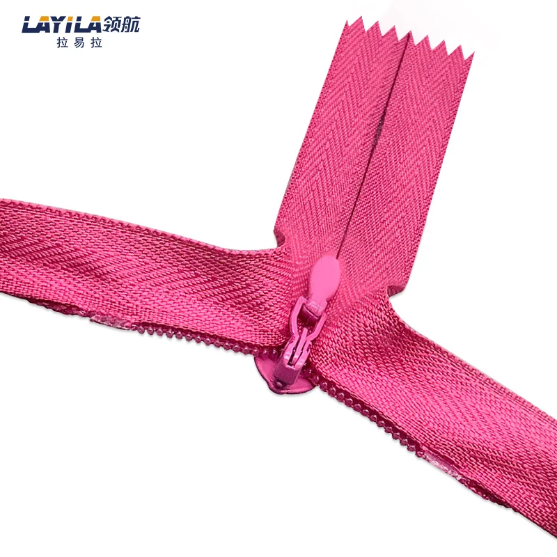 Eco-Friendly Invisible #3 Plastic Colored Skirts Zippers For Sewing