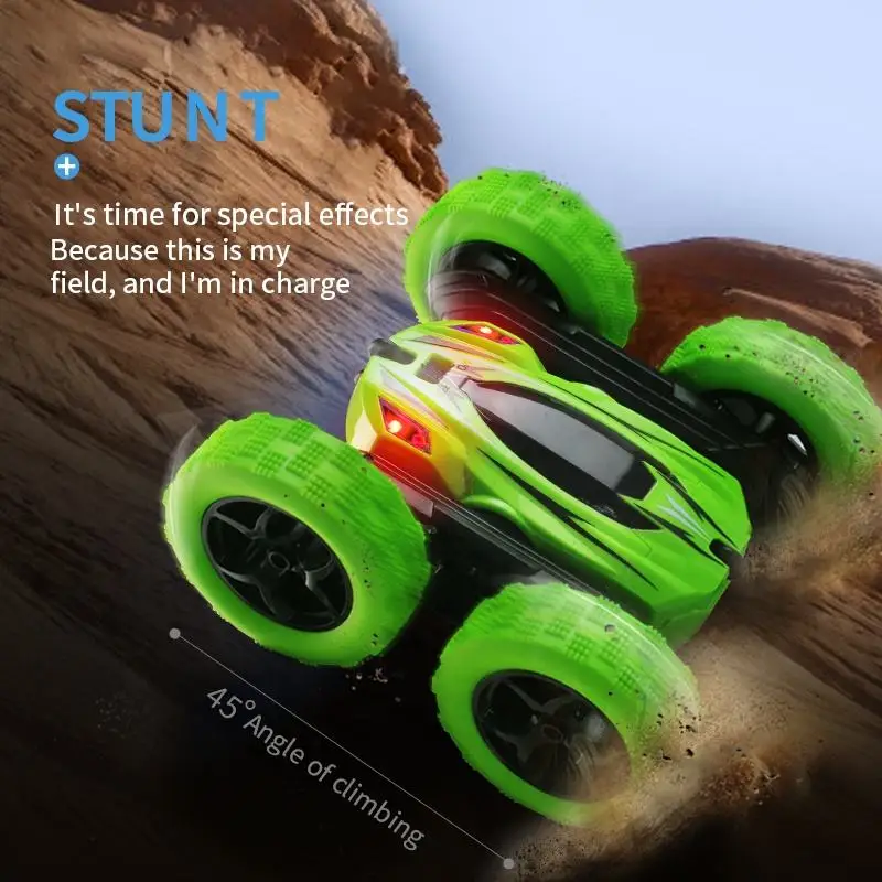 Hot Selling 2.4GHz RC Stunt Car Mini Double Side Remote Control 360 Degrees Rotation Toy for Kids