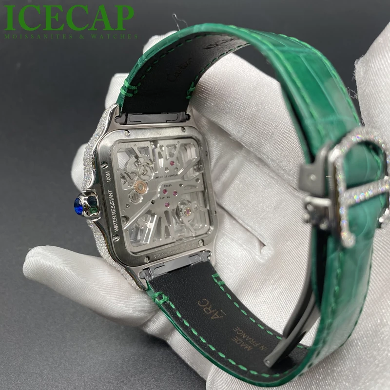 Icecap jewelry moissanite luxury watch fashion man watch iced out mechanical factory whole sale bling bling watch