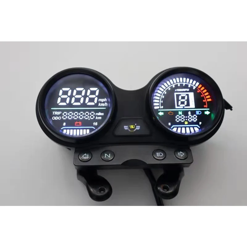 Hot sale! Yamaha YBR125 LED  Digital Motorcycle Speedometer With Mobile USB Charge RPM Dashboard