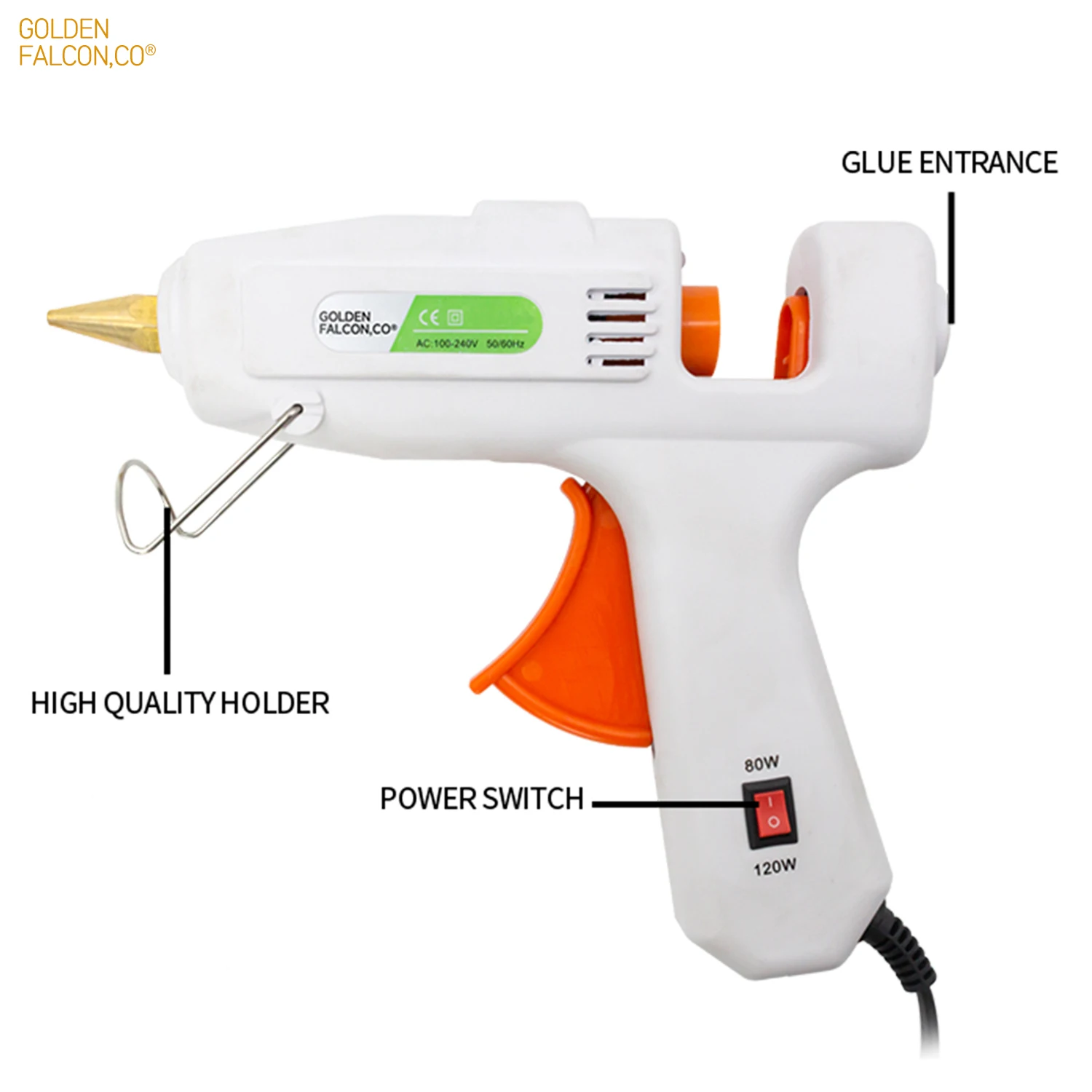 120W Hot melt glue gun Electric Heat Temperature Tool for DIY Home Quick Repair