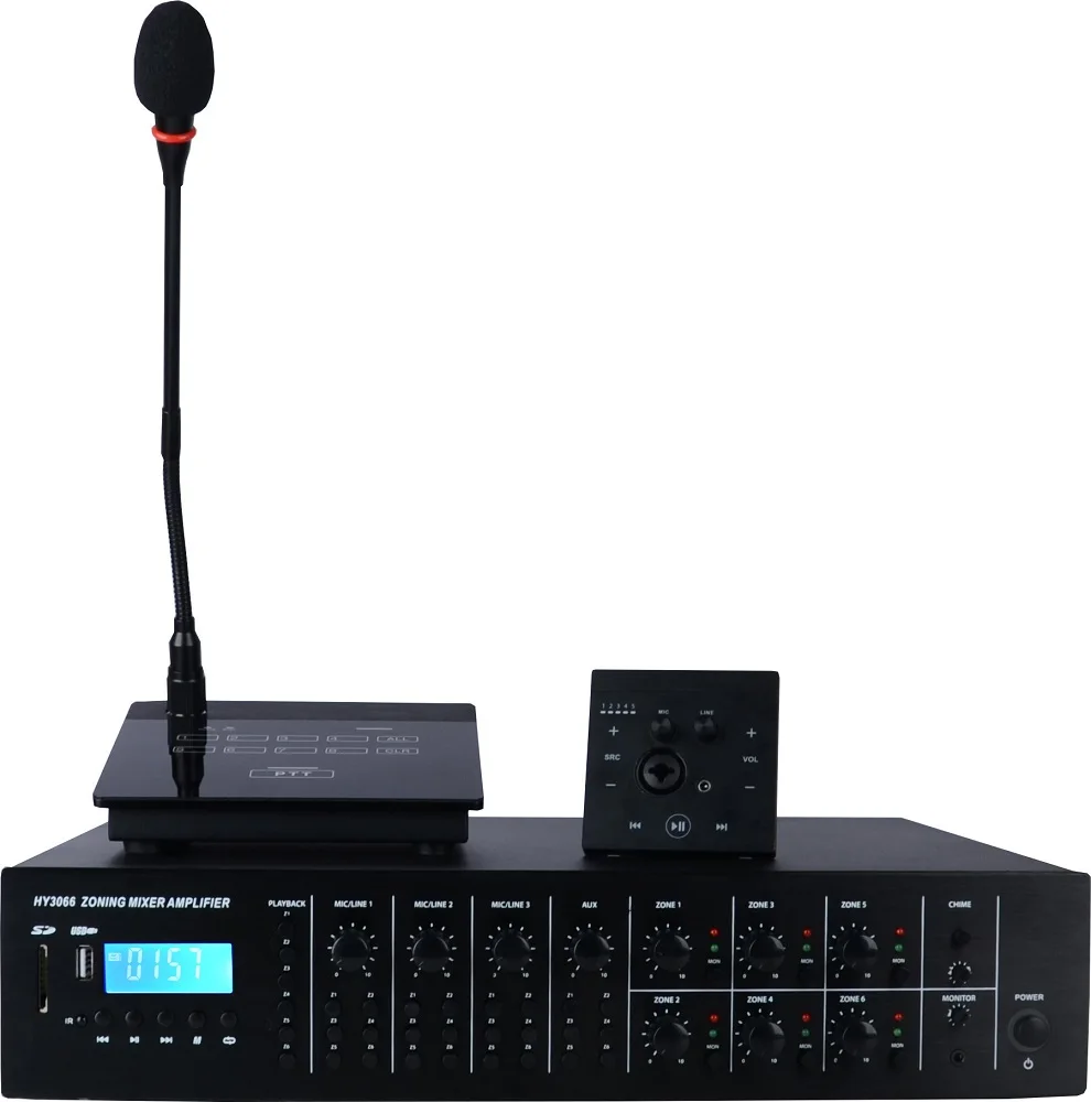 HY3066 6X60W USB SD BT Bluetoth Matrixl Public Address PA Amplifier