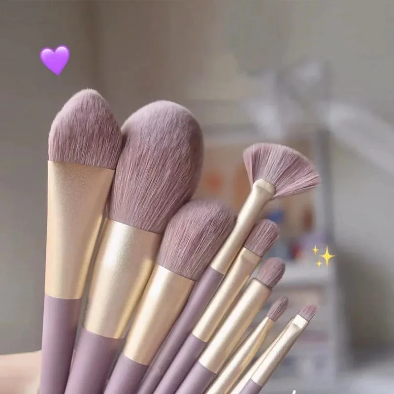 Wholesale custom logo 9pcs 10pcs professional makeup brush set best seller high quality Face foundation brush