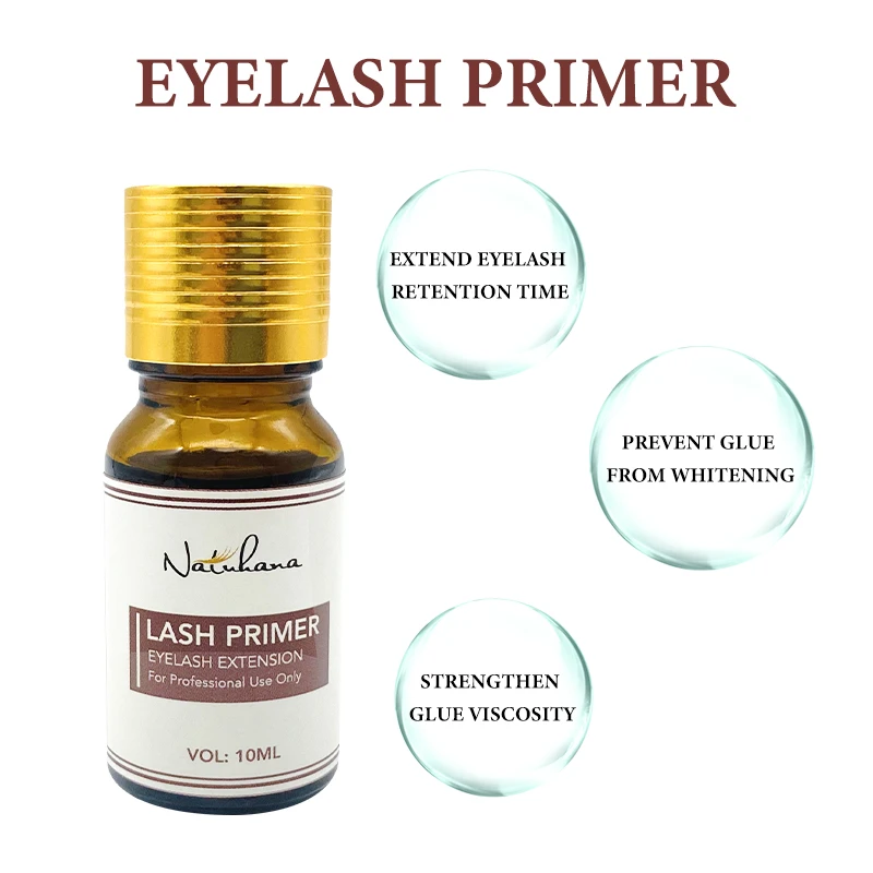 NATUHANA Top Quality Eyelash Extension Primer for Lash Application Extend Time Adhesive Bonding Strength Eyelashes Fixing Agent