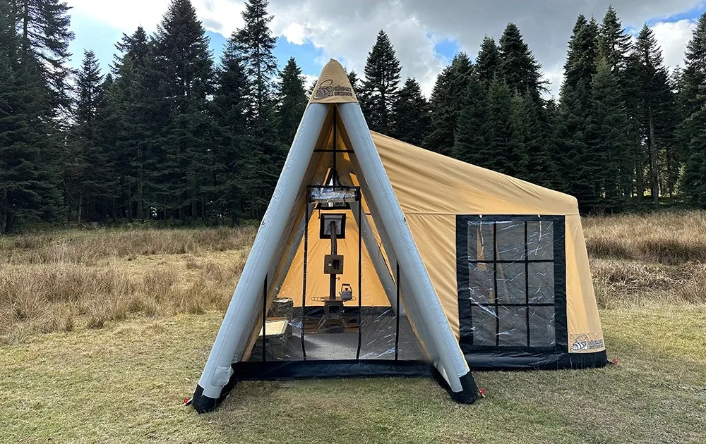 High Quality Air Inflatable Camping Tent House 2-8 Person Outdoor Portable Tent With Water Proof Roof for Climbers