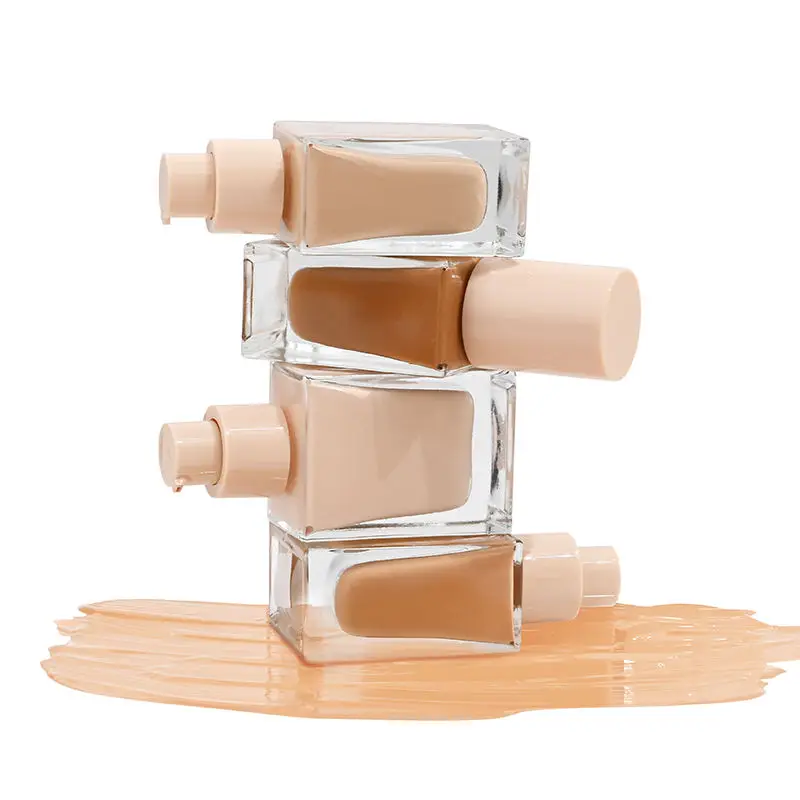 Full Cover Matte Waterproof Makeup Foundation Long-Lasting with Sunscreen for Fair to Dark Skin Tones Private LabelCustomizable