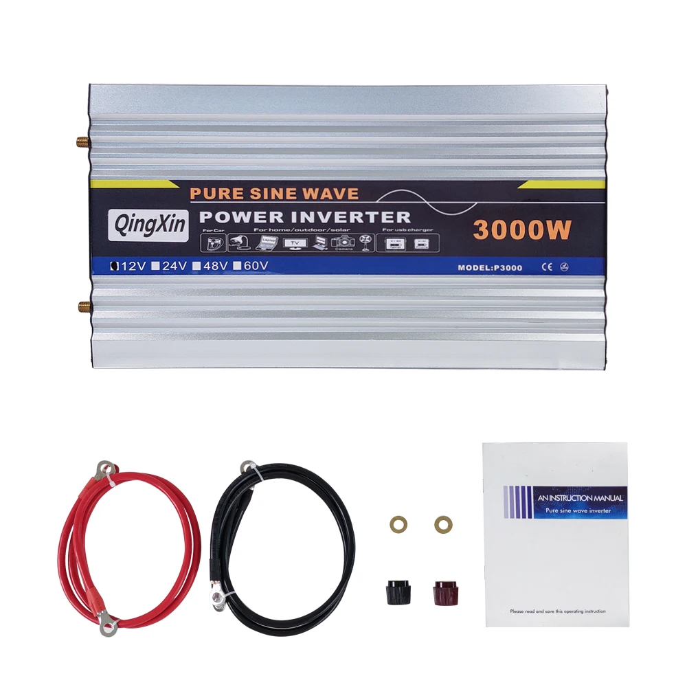 3000W DC 12V 24V 48V To AC 110V 220V Pure Sine Wave Power Inverter 3000 Watt 3KW For Household energy storage and battery pack