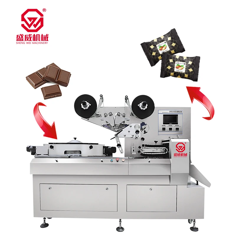 Shengwei Machinery Three Servo Motor High Speed Multi-functional Granular sorting candy pouch choco candy packing machine