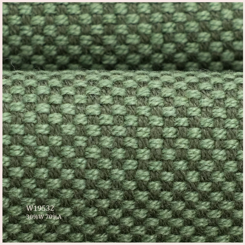 Intriguing Color Blend 32%W 70%A Upholstery Merino Wool Fabric With Coating For Sofa Pillow Curtain Panel