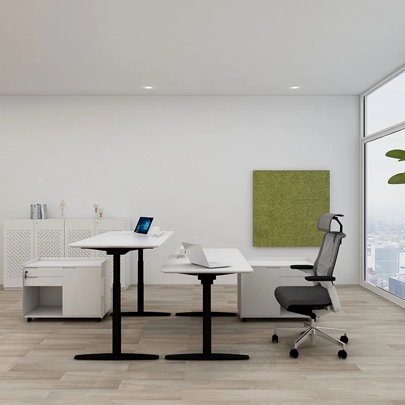 Gaming Smart Dual Motor Sit And Stand Up Office Furniture Desk Workstation 4 Leg Frame Height Adjustable Electric Standing Desk