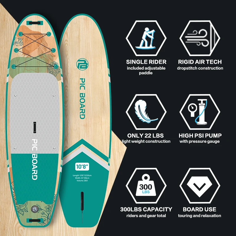 PIC BOARD Wholesale Factory Price High Quality Surfing Inflatable Sup Surfboards Stand Up Paddle Board