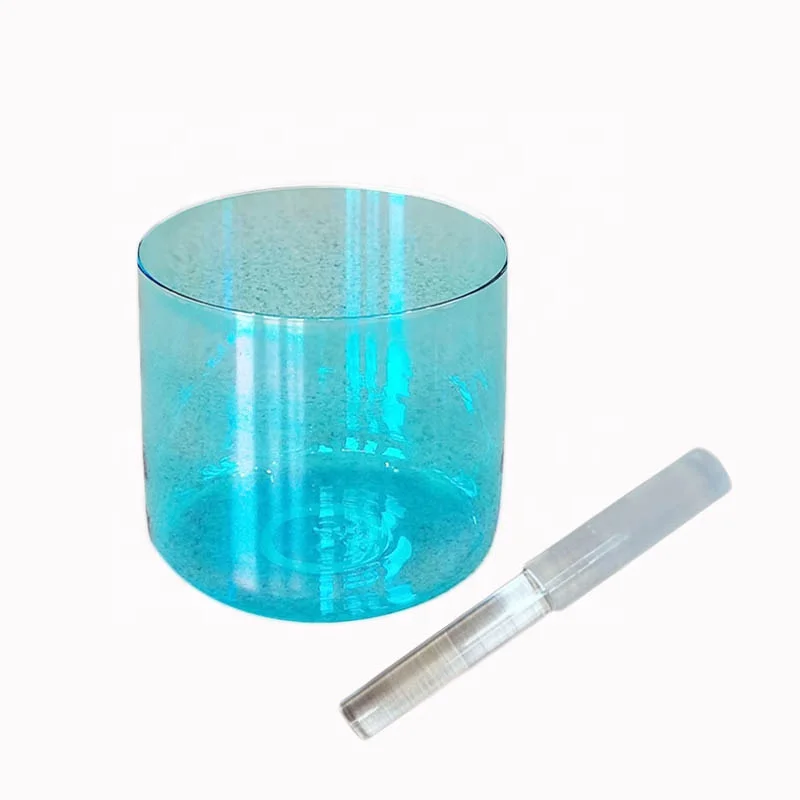 Clear 7 Inch Gemstone Cosmic Quartz Crystal Alchemy Singing Bowl For Sound Healing