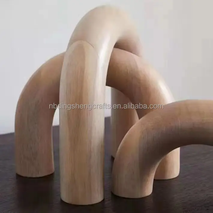 3pcs round geometric arch decor wood round arch frame