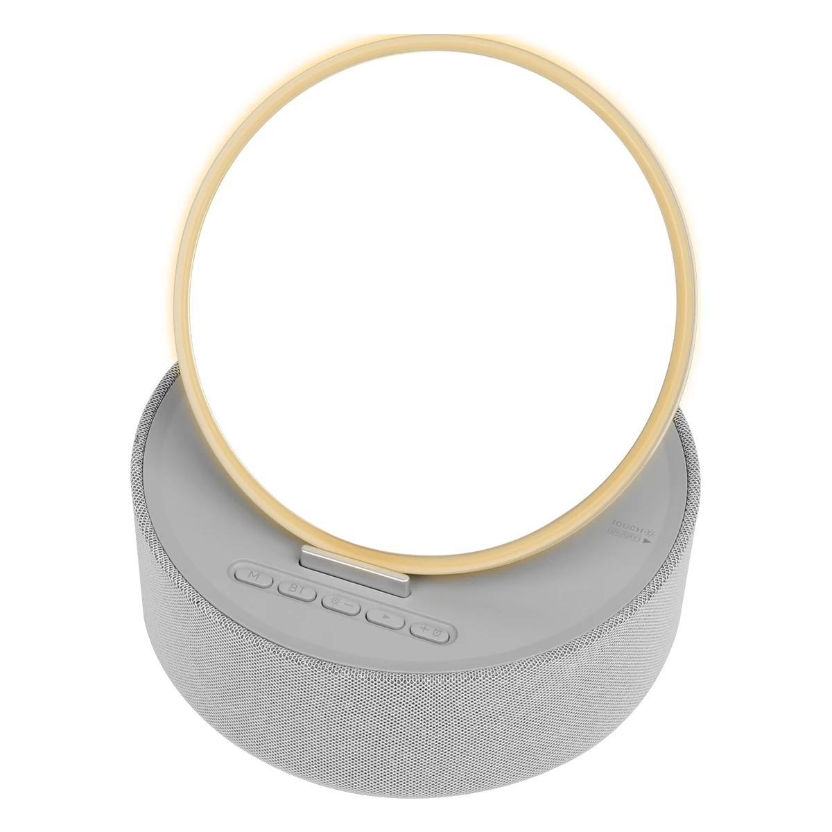 Great Roc New Arrived 15W Qi Wireless Charger With Mirror Night Lights Multi-function BT/FM Speaker Alarm Clock