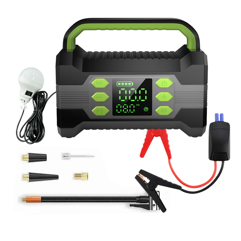 3000A power bank jump start 150PSI jumper starter 12V Car Battery Booster Pack car emergency jump start with air compressor