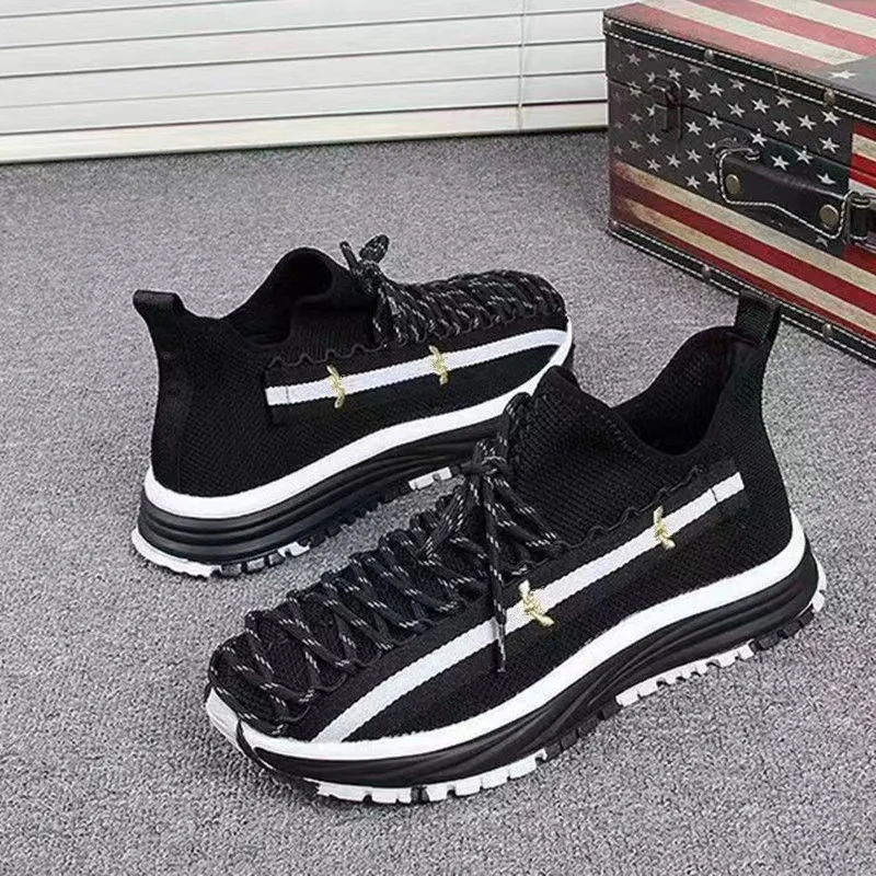 Wholesale Best Selling Men High Quality Breathable Skateboard Shoes Stock Cheap Price Fashion fly knit Skateboard Shoes