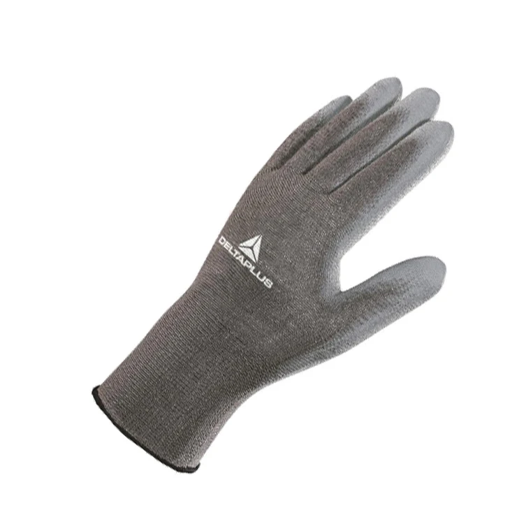 DELTAPLUS VE702 Cheap Delicate Operation Palm Pu Coated Gloves Pu Coated Knit Gloves