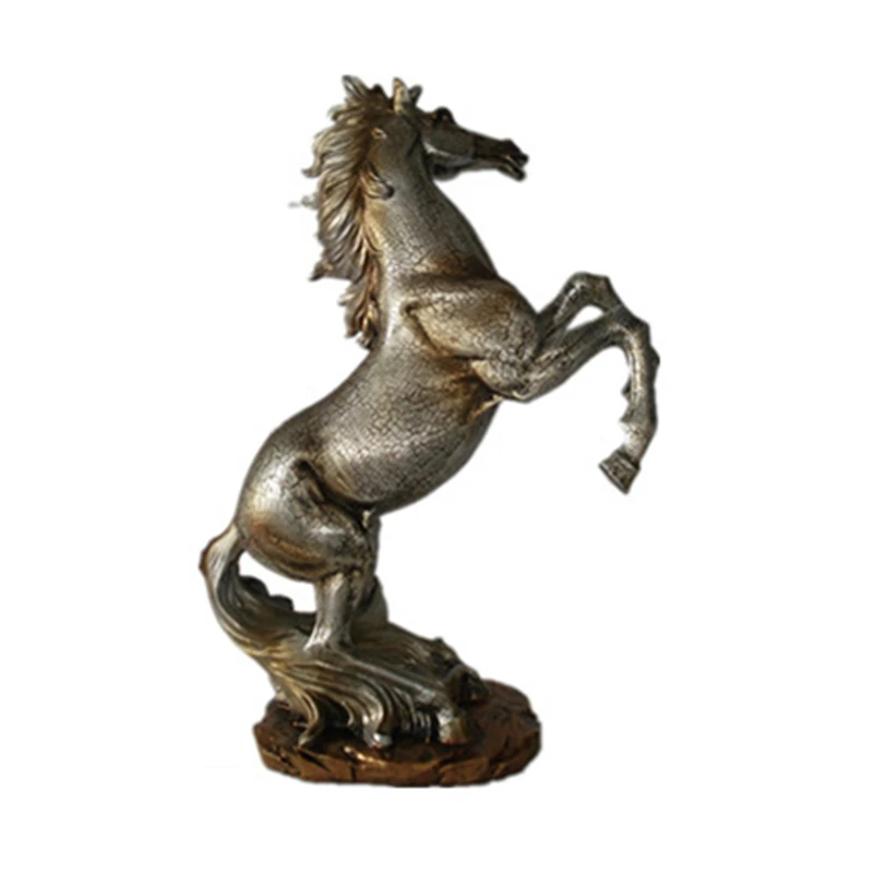 WeiVista Desktop Resin Home Decor Bronze Horse Sculptures Statues