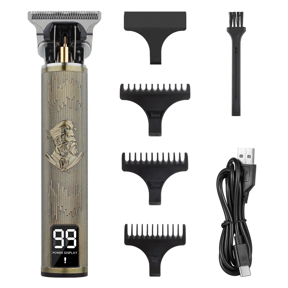 HIENA R Blade Trimmer Haircut Set Cordless  T9 Cordless 0mm Hair Trimmer Electric Clippers For Men Clipper Hair Cutting Machine