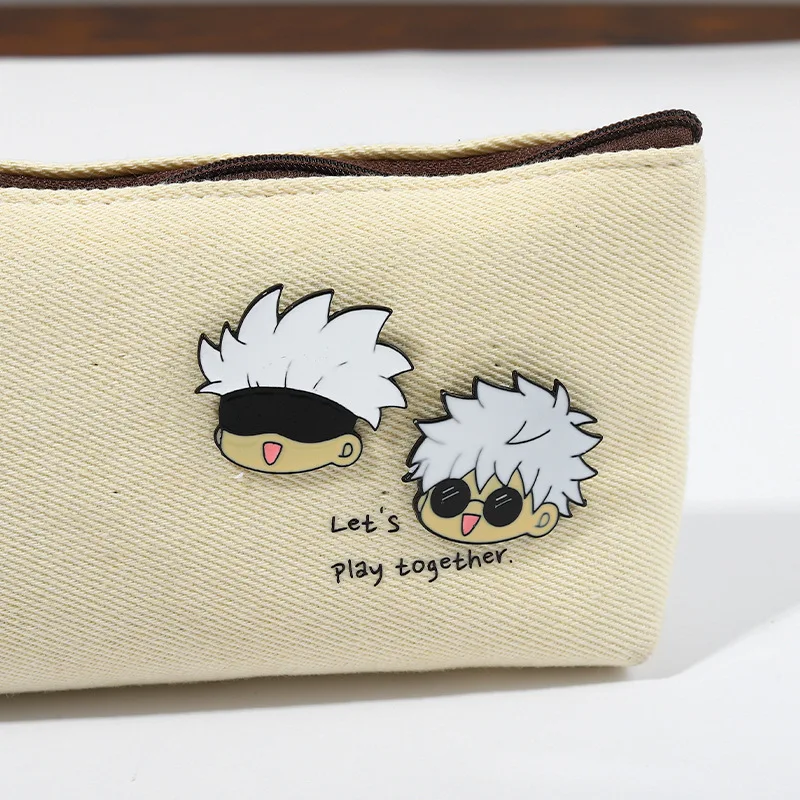 Cartoon Anime Charm Peripheral Metal Badge Satoru Gojo Cat Bag Accessories Pin