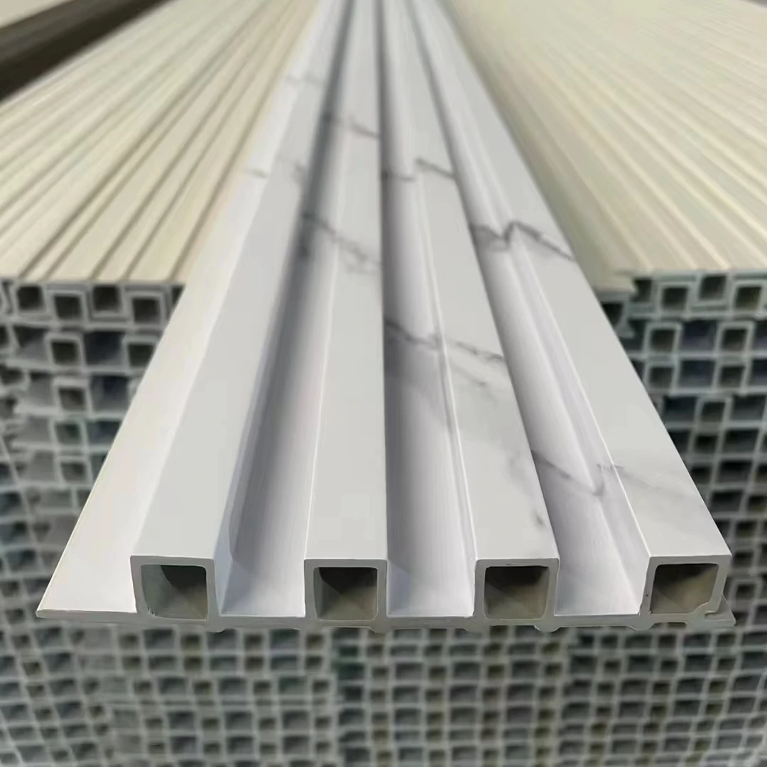 Home Improvement Decoration Wood Alternative Panels WPC Louver fluted Wall Panel 3D PVC Wall Panel