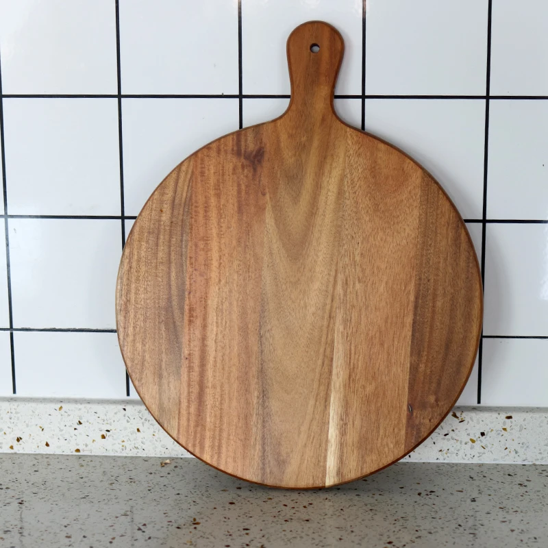 Acacia Wood Cutting Board and Chopping Board with Handle Charcuterie Cheese Serving Board for Kitchen and Dining Room