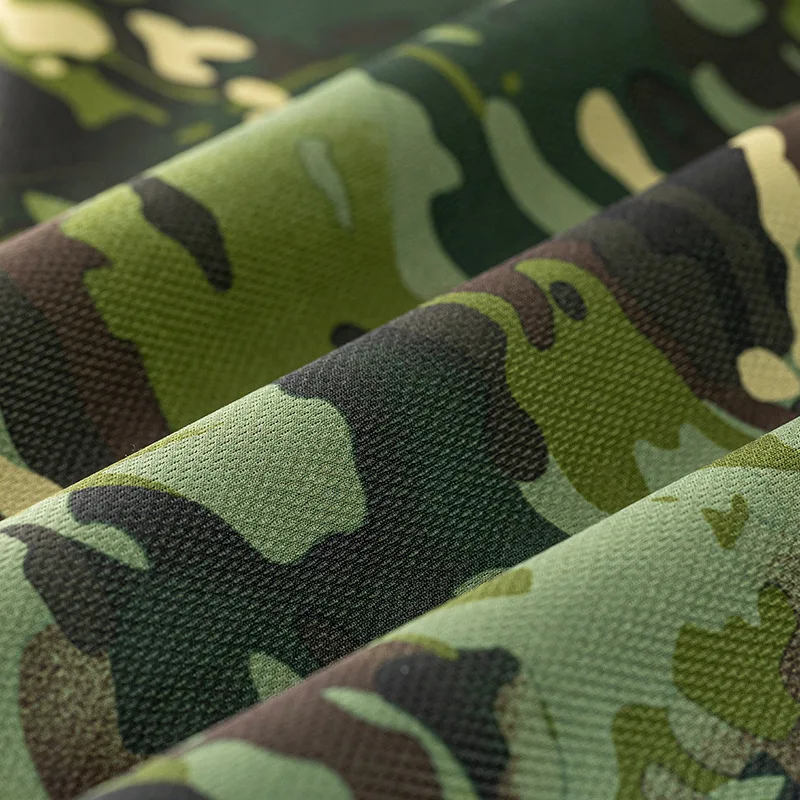 Hot sale CP camouflage green 100% polyester birdseye knitted fabric printed birdseye netting