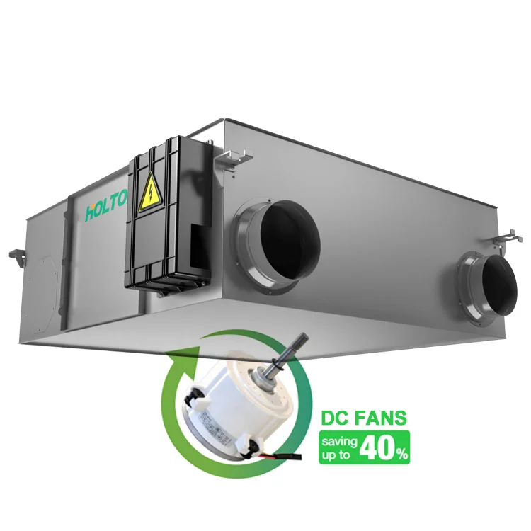 High efficiency heat recovery recuperator fresh air ventilation systems ERV for home