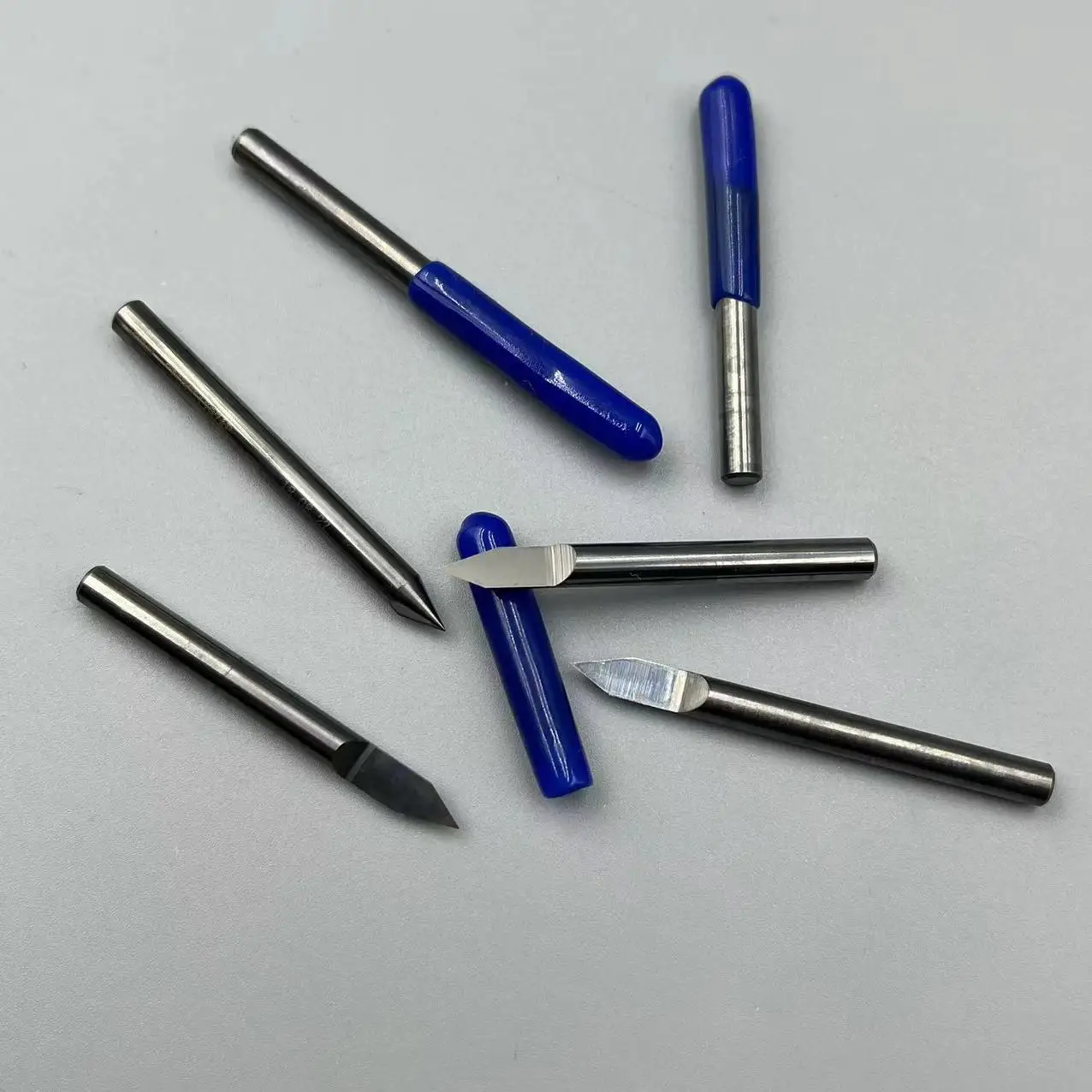 D4*45deg*0.1 Solid carbide flat button V bit cutter for aluminum cut