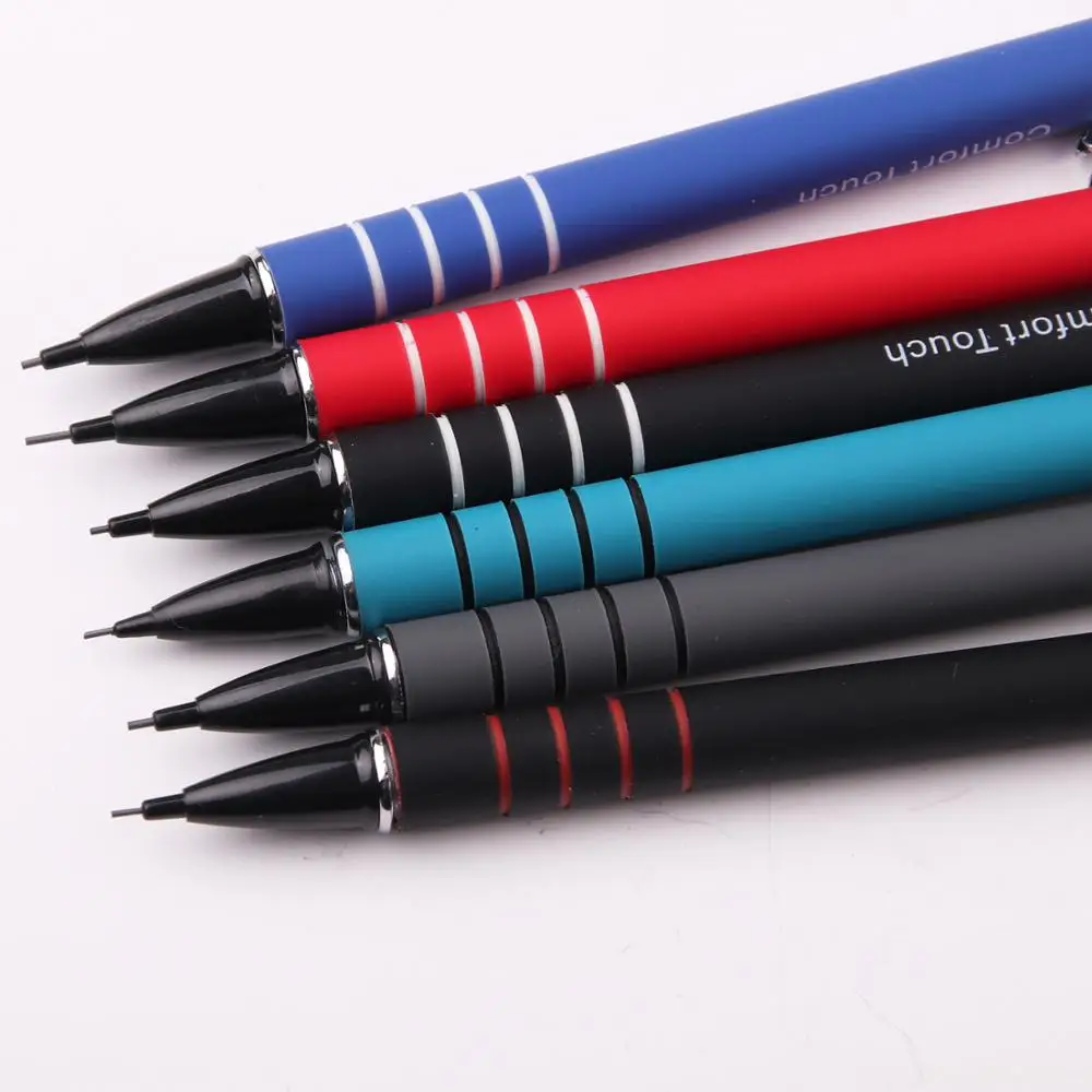 Hot selling metal clip soft barrel custom logo 0.5mm pencil mechanical pencil