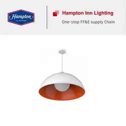 Hilton Hampton Inn 6 Light White Drum Pendant Light