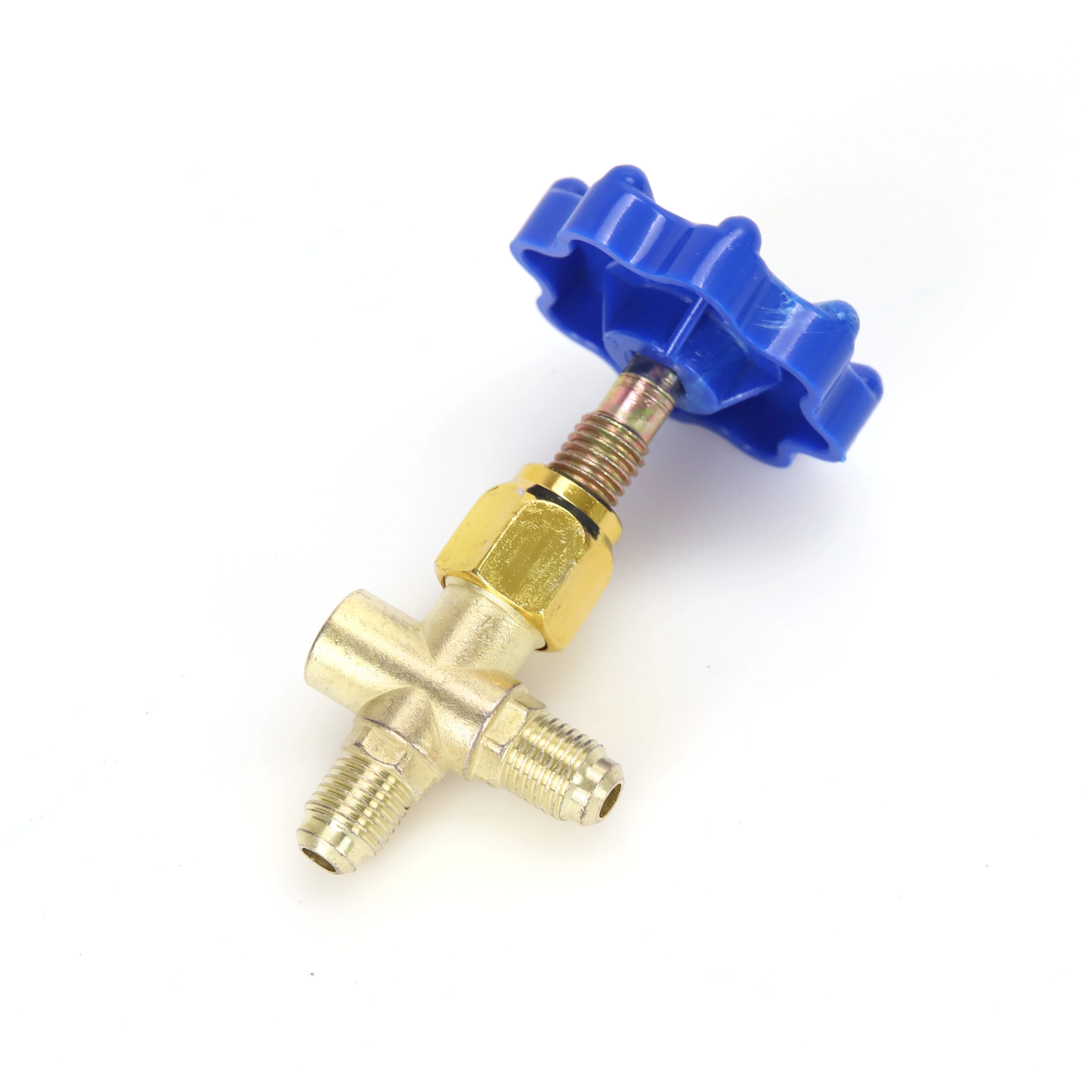 Three Ways Single Manifold Gauge Valve Body For Refrigerant Charging Pressure Gauge