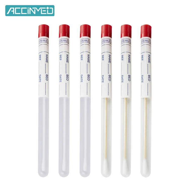 Medical Supplies Disposable Wood PP Stick Sterile Sampling Transport Female Swab