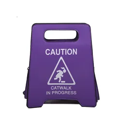 New Arrivals Funny Warning Signs Crossbody Hand Bags Handbags Novelty Fashion Designer Purses 2022